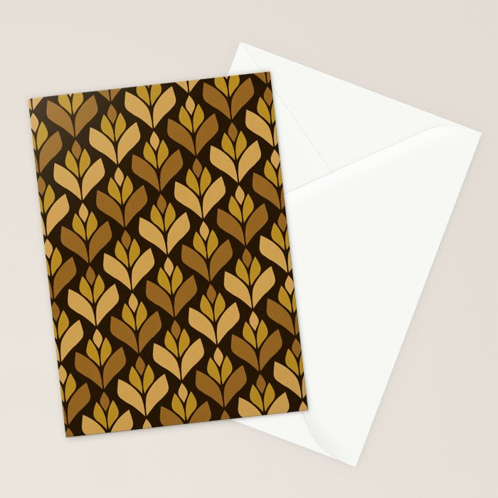 Dark Retro Trefoil Pattern Stationery Card Gallery Image 2