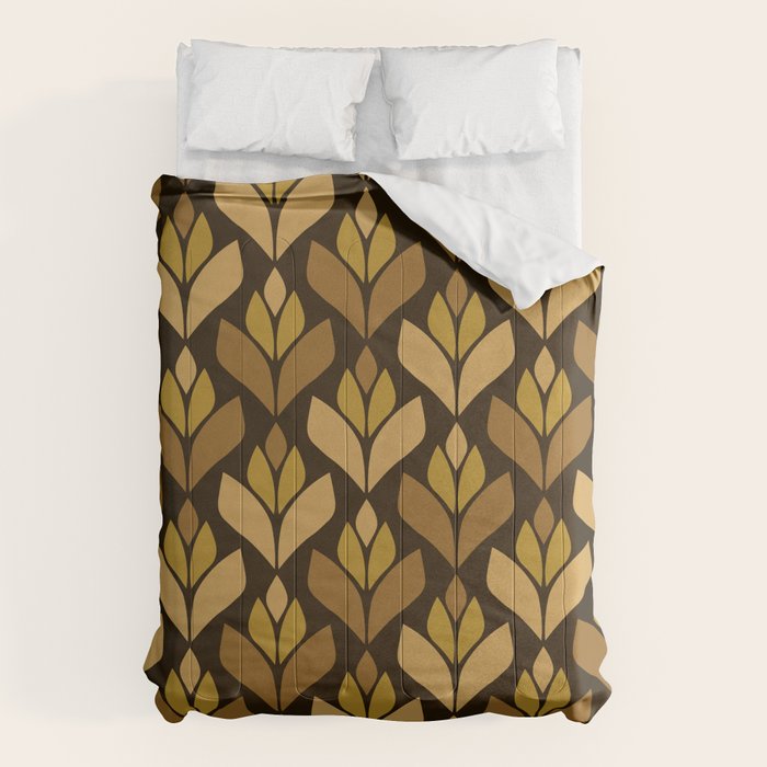 Dark Retro Trefoil Pattern Comforter Gallery Image 6