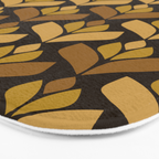 Dark Retro Trefoil Pattern Bath Mat Gallery Image 3