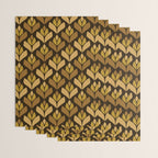 Dark Retro Trefoil Pattern Wrapping Paper Gallery Image 3