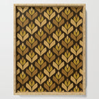 Dark Retro Trefoil Pattern Serving Tray Gallery Image 1