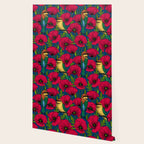 Bee eaters and poppies  Wallpaper Gallery Image 2