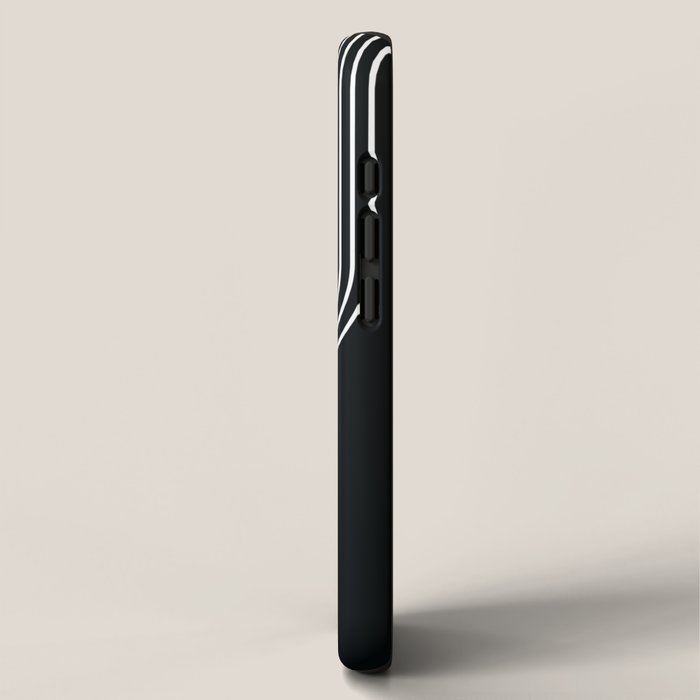 Mid Century Modern Geometric 191 in White and Black iPhone Case Gallery Image 2