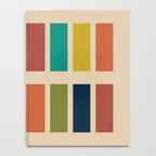 Nelson Blocks II Mid-century Modern Geometric Minimalism in Mid Century Mod Mustard, Olive, Teal, Orange, and Beige Notebook Gallery Image 4