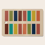 Nelson Blocks II Mid-century Modern Geometric Minimalism in Mid Century Mod Mustard, Olive, Teal, Orange, and Beige Cutting Board Gallery Image 1