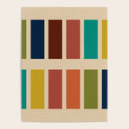 Nelson Blocks II Mid-century Modern Geometric Minimalism in Mid Century Mod Mustard, Olive, Teal, Orange, and Beige Poster Gallery Image 4