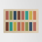 Nelson Blocks II Mid-century Modern Geometric Minimalism in Mid Century Mod Mustard, Olive, Teal, Orange, and Beige Rug Gallery Image 2