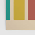 Nelson Blocks II Mid-century Modern Geometric Minimalism in Mid Century Mod Mustard, Olive, Teal, Orange, and Beige Poster Gallery Image 3