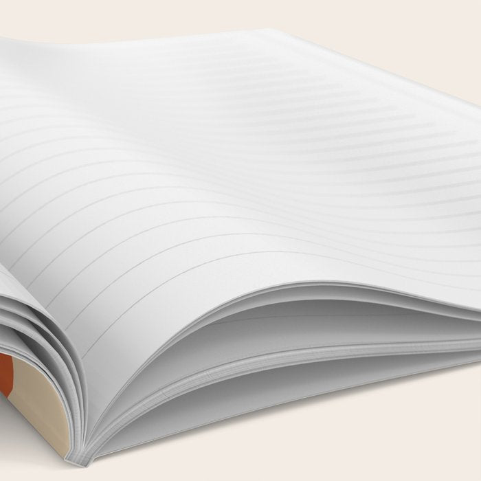 Nelson Blocks II Mid-century Modern Geometric Minimalism in Mid Century Mod Mustard, Olive, Teal, Orange, and Beige Notebook Gallery Image 2