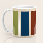 Nelson Blocks II Mid-century Modern Geometric Minimalism in Mid Century Mod Mustard, Olive, Teal, Orange, and Beige Coffee Mug Gallery Image 3