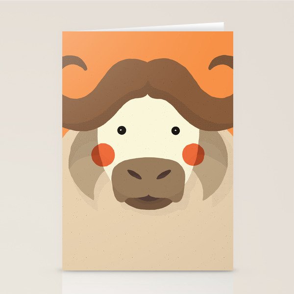 Cape Buffalo, Animal Portrait Stationery Card Gallery Image 2