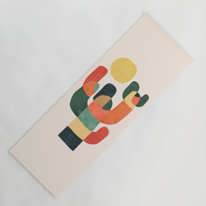 Cactus in the desert Yoga Mat Gallery Image 1