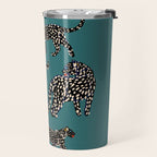 Elegant black leopards  Travel Mug Gallery Image 2