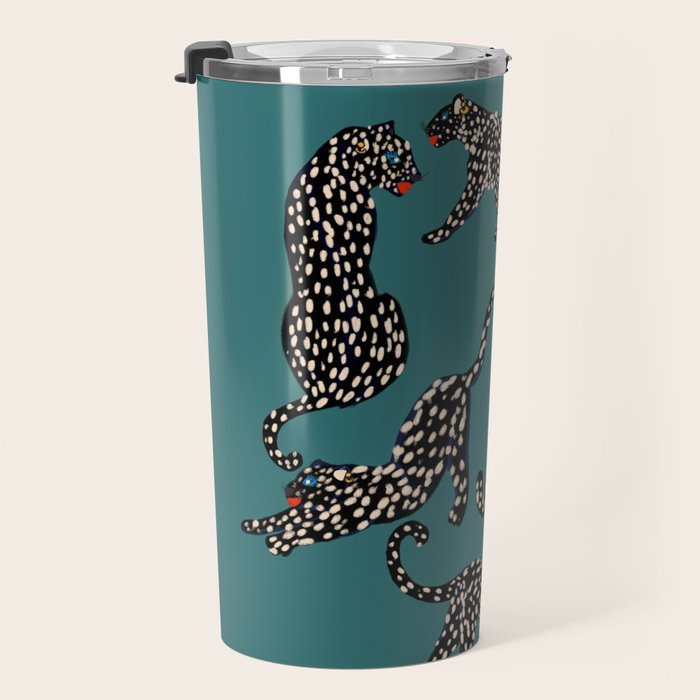 Elegant black leopards  Travel Mug Gallery Image 3