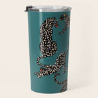 Elegant black leopards  Travel Mug Gallery Image 3