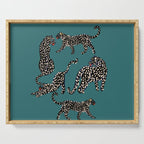 Elegant black leopards  Serving Tray Gallery Image 1