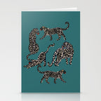 Elegant black leopards  Stationery Card Gallery Image 2