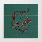Elegant black leopards  Wood Wall Art Gallery Image 1