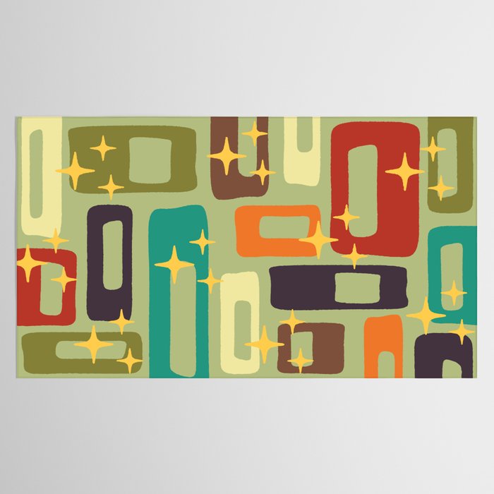 Retro Mid Century Modern Abstract Pattern 225 Tablecloth Gallery Image 2