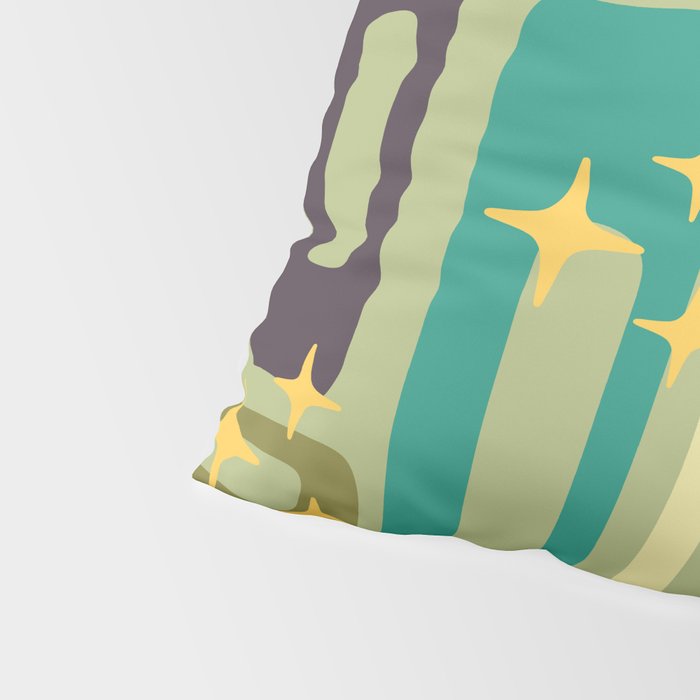 Retro Mid Century Modern Abstract Pattern 225 Pillow Sham Gallery Image 4