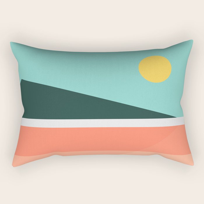 Geometric Landscape 15 Rectangular Pillow Gallery Image 1