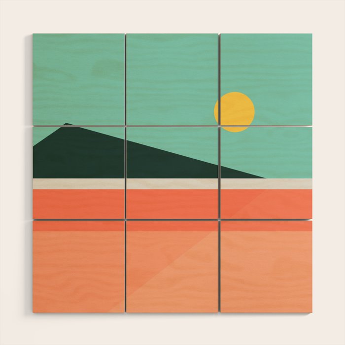 Geometric Landscape 15 Wood Wall Art Gallery Image 1