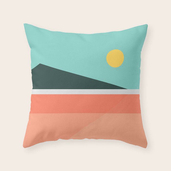Geometric Landscape 15 Throw Pillow Gallery Image 6