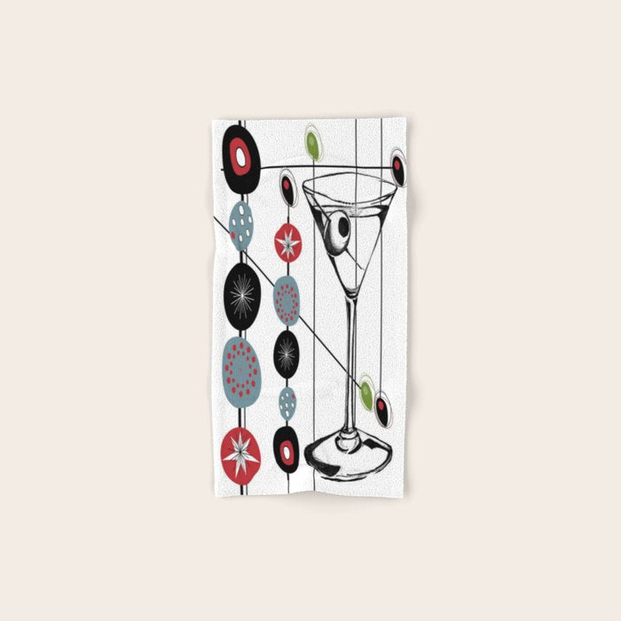 Mid-Century Modern Art Atomic Cocktail 3.0 Bath Towel Gallery Image 1