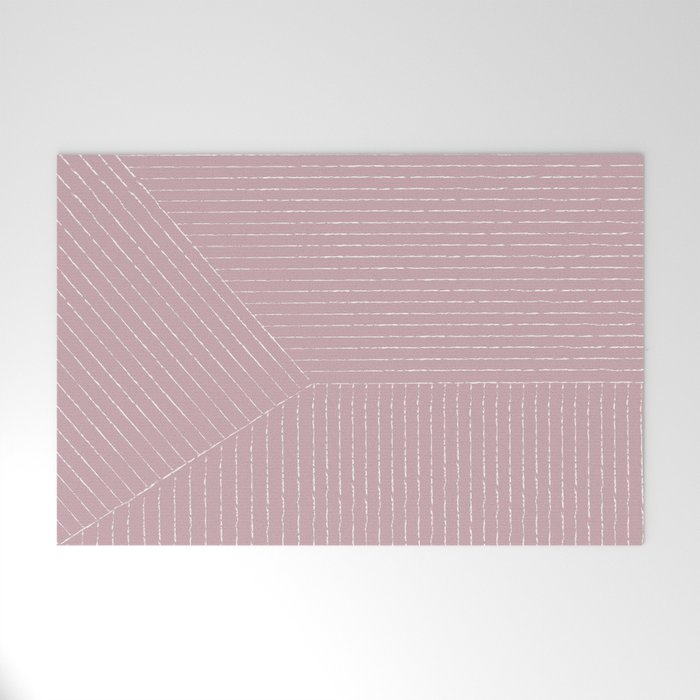 Lines (Dusty Lilac) Welcome Mat Gallery Image 1