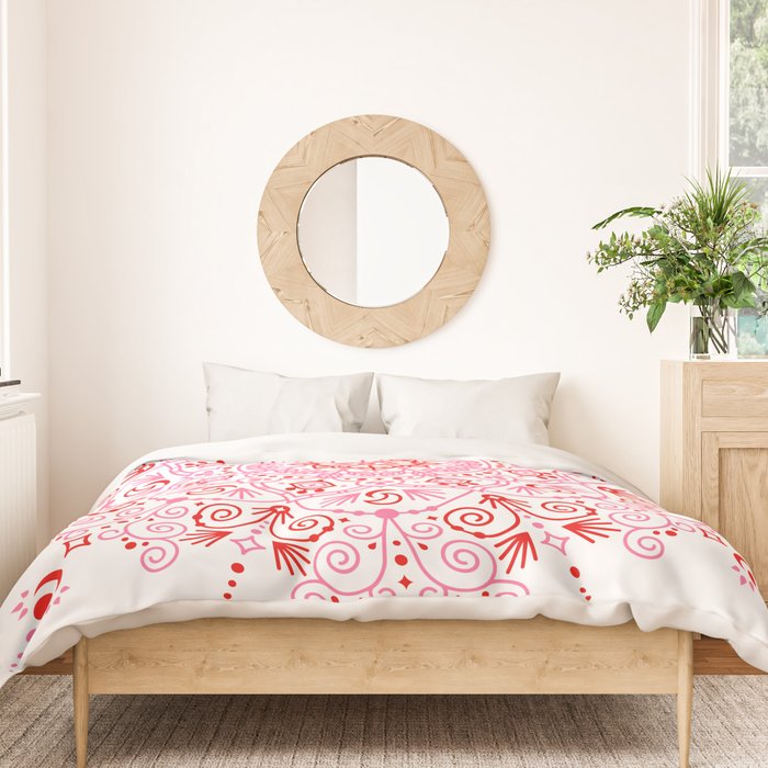 Moroccan Mandala - Valentine Palette Duvet Cover Gallery Image 3