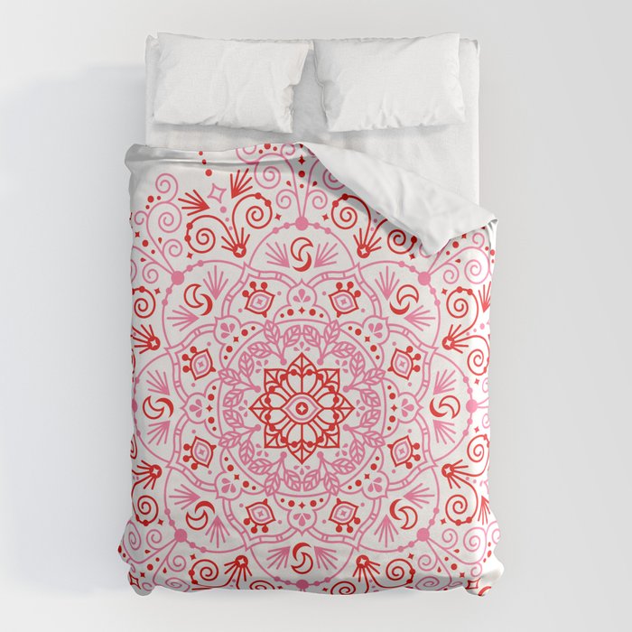 Moroccan Mandala - Valentine Palette Duvet Cover Gallery Image 1