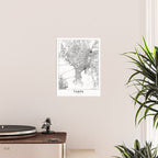 Tampa White Map Poster Gallery Image 2