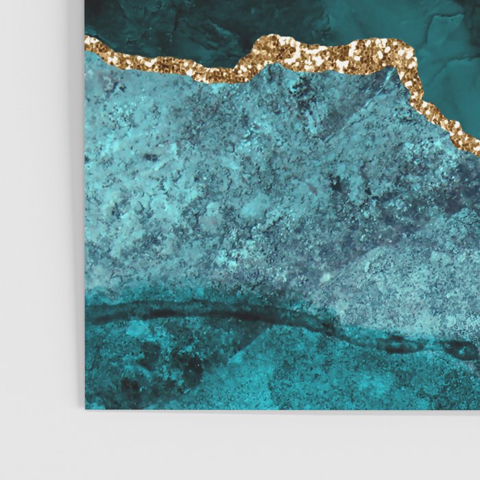 Teal Blue Emerald Marble Landscapes Poster Gallery Image 3