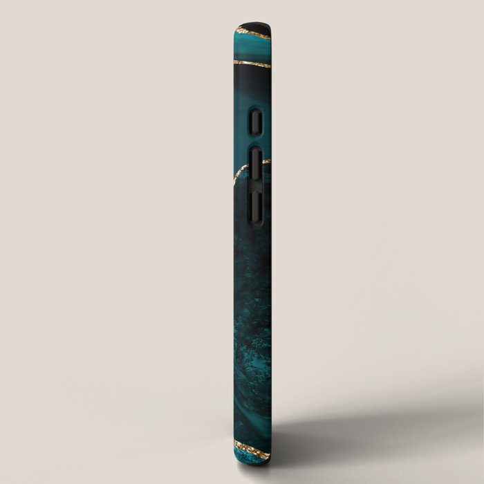 Teal Blue Emerald Marble Landscapes iPhone Case Gallery Image 2
