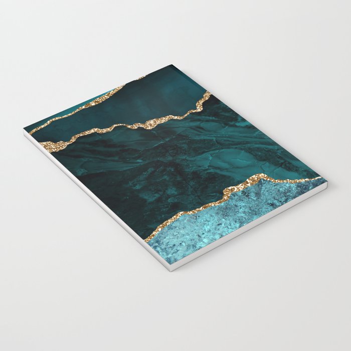 Teal Blue Emerald Marble Landscapes Notebook Gallery Image 3