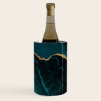 Teal Blue Emerald Marble Landscapes Wine Chiller Gallery Image 3