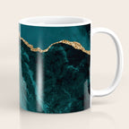 Teal Blue Emerald Marble Landscapes Coffee Mug Gallery Image 1