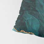 Teal Blue Emerald Marble Landscapes Pillow Sham Gallery Image 4