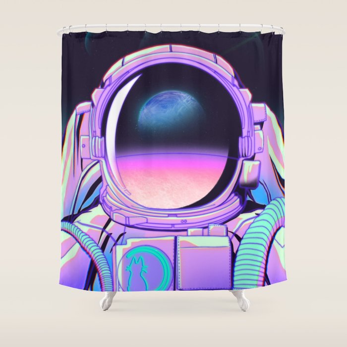 Space Travel 20XX Shower Curtain Gallery Image 1