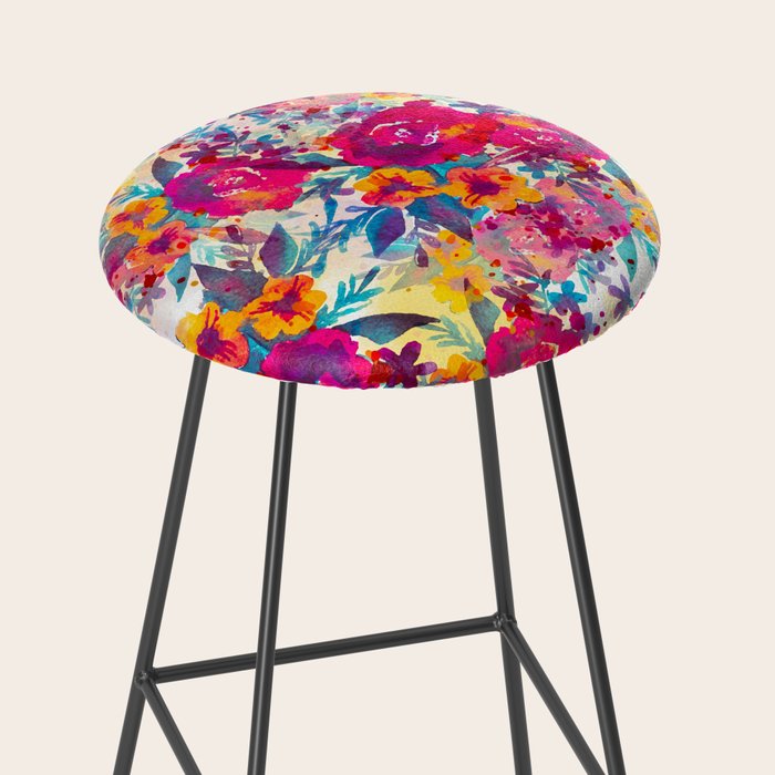 Watercolor flowers and plants 02 Stool Gallery Image 2