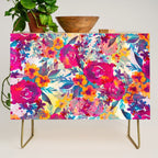 Watercolor flowers and plants 02 Credenza Gallery Image 1