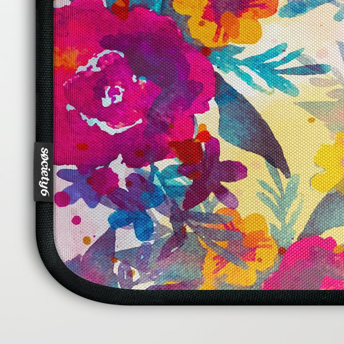 Watercolor flowers and plants 02 Laptop Sleeve Gallery Image 3