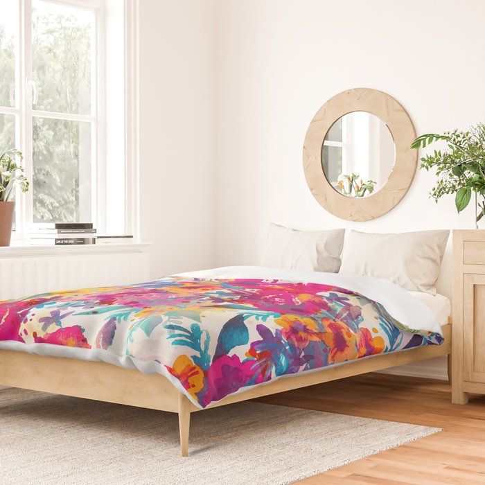 Watercolor flowers and plants 02 Duvet Cover Gallery Image 2