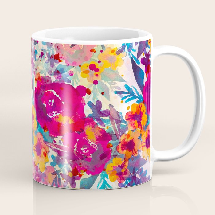 Watercolor flowers and plants 02 Coffee Mug Gallery Image 1