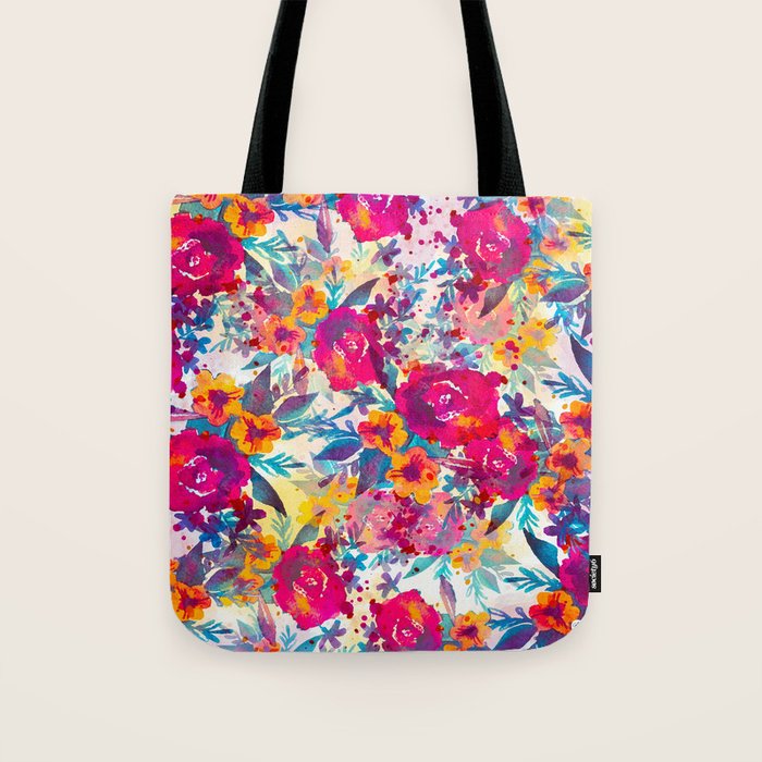 Watercolor flowers and plants 02 Tote Bag Gallery Image 1