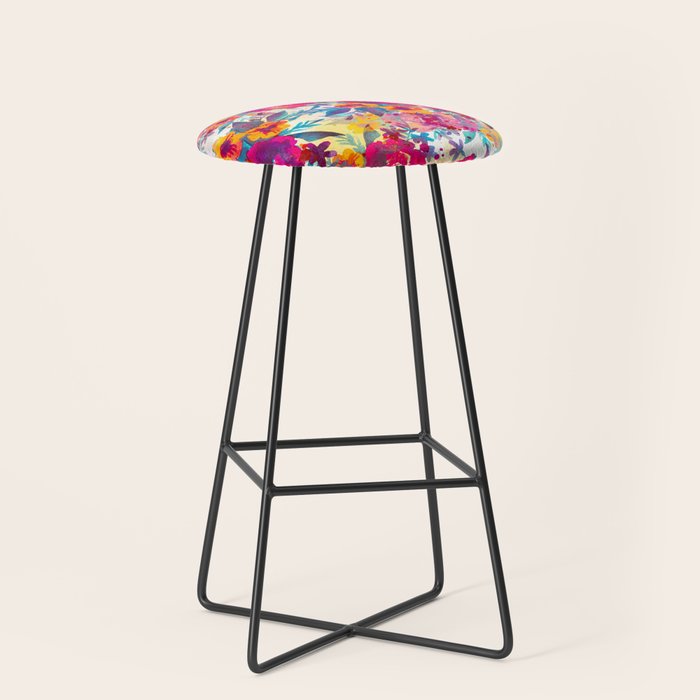 Watercolor flowers and plants 02 Stool Gallery Image 1