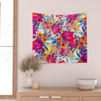 Watercolor flowers and plants 02 Wall Tapestry Gallery Image 2