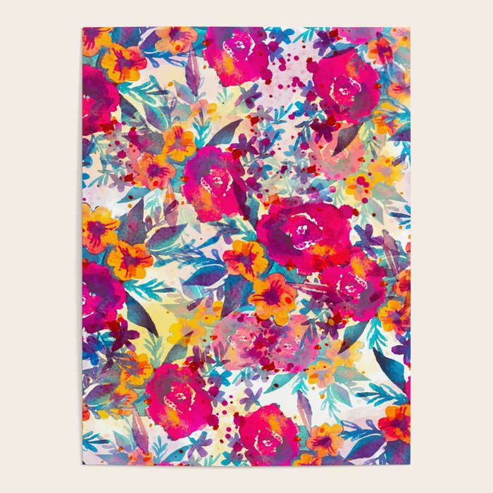 Watercolor flowers and plants 02 Poster Gallery Image 4