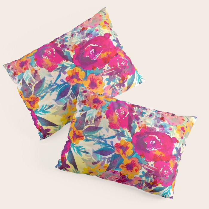 Watercolor flowers and plants 02 Pillow Sham Gallery Image 3
