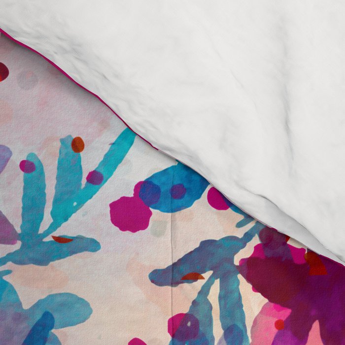 Watercolor flowers and plants 02 Comforter Gallery Image 4